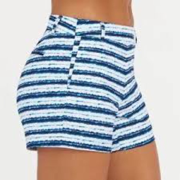 NWT! SPANX sunshine short. Blue painted stripe. Inseam: 4”=S&M. 6”=XL. $68 - Picture 10 of 15